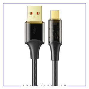 کابل شارژ تایپ سی سوپر فست شارژ 1.8 متری مک دودو Mcdodo Type-C 100W Super Charge Transparent CA-2092