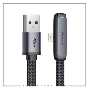 کابل شارژ لایتنینگ 90درجه 1.2 متر مک دودو Mcdodo Lightning 90 degree Data Cable CA-2790