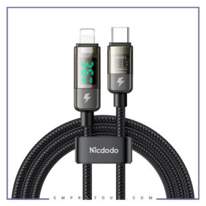 کابل شارژ تایپ‌سی به لایتنینگ قطع کن دار 1.2متر مک دودو Mcdodo Type-C to Lightning Auto Power Off CA-3600