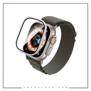 محافظ صفحه نمایش اپل واچ اولترا 49 میلی متری با فریم تیتانیوم کوتتسی Coteetci iWatch ultra titanium alloy frame sapphire film 49mm 24011