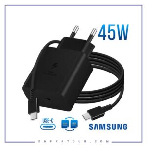آداپتور سوپر فست شارژر سامسونگ اورجینال ۴۵ وات همراه کابل1.8 متر Samsung Super Fast Charger 45W EP-T4510XBEGEU