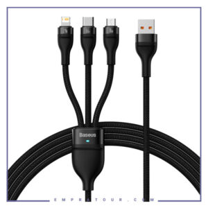 کابل سه سر 66 وات بیسوس Baseus 3in1 Fast Charging cass040001