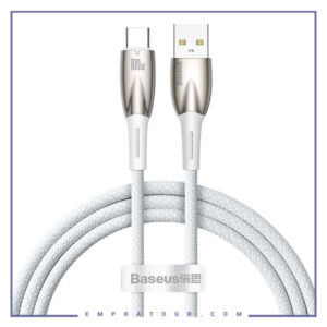 کابل شارژ تایپ سی 6 آمپر 100 واتی بیسوس Baseus Glimmer Type C Data Cable CADH000402