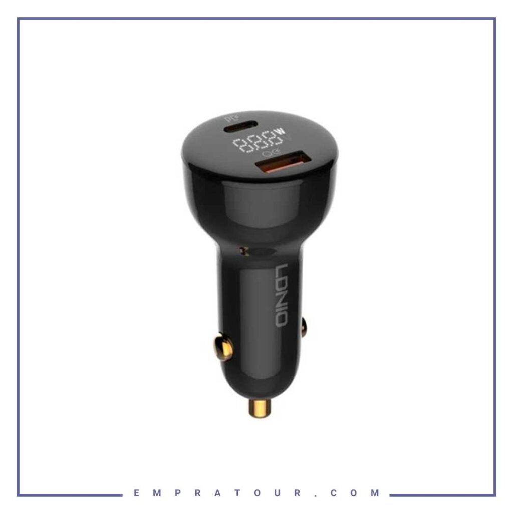 شارژر فندکی 100 وات الدینیو با کابل LDNIO C101