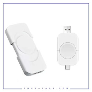 شارژ اپل واچ دوسر یو اس بی و تایپ سی کوتسی Coteci Dual Interface Iwatch Charger 26003