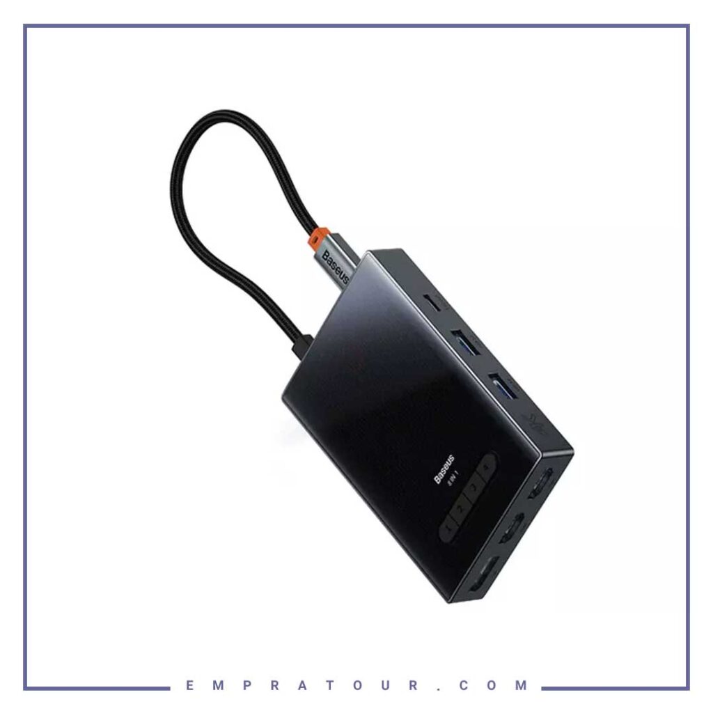 هاب تایپ سی 8 پورت بیسوس Baseus Focus Series 8 Port Type-C Hub Adapter WKYY030413