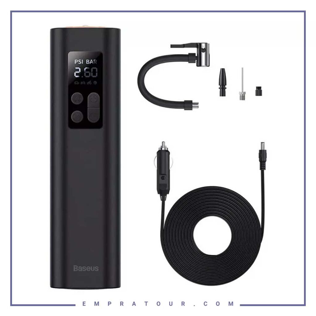 پمپ باد و چراغ‌قوه بیسوس Baseus Super Mini Inflator Pump CRCQ000001
