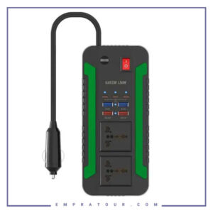 پاور اینورتر فندکی 300 وات ماشین گرین لاین Green Lion Spark 300 Power Inverter GNSPI300WAT