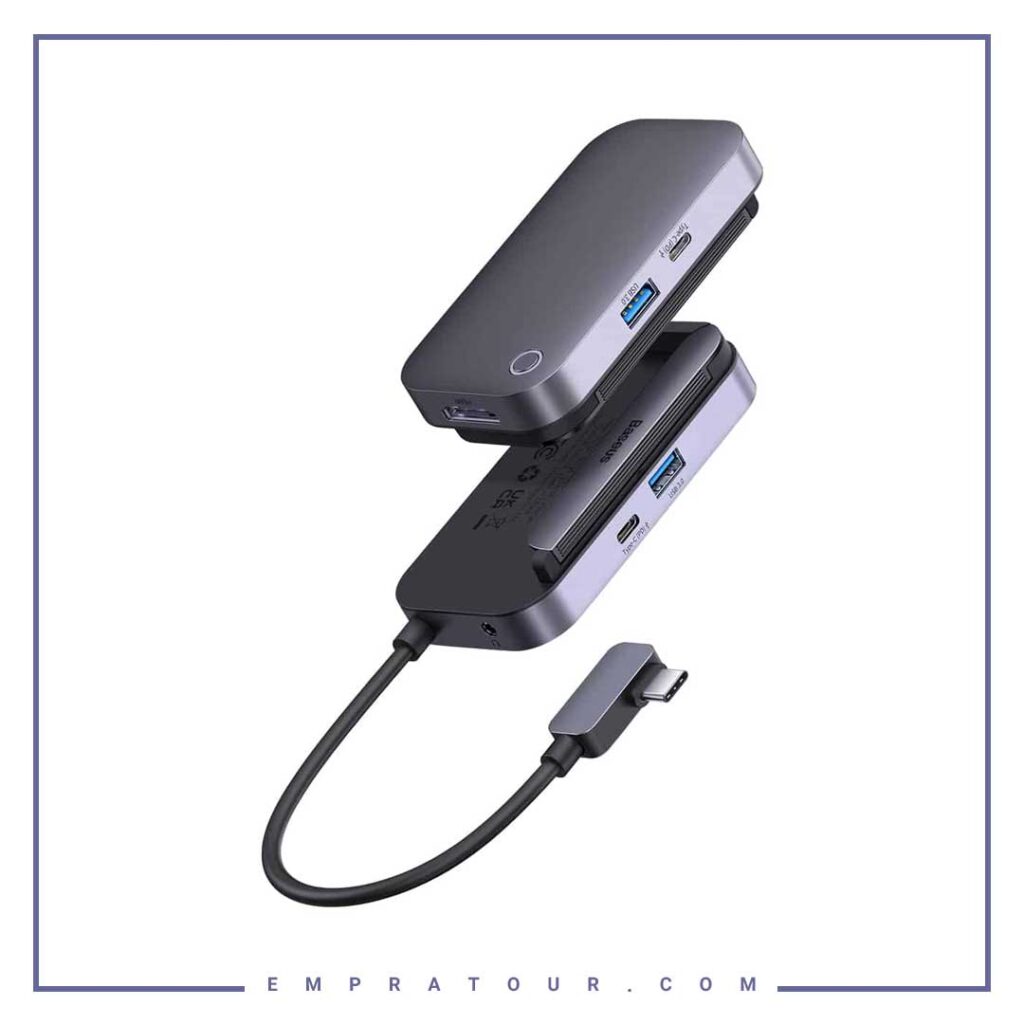 هاب 6 پورت تایپ سی بیسوس مدل Baseus PadJoy 6-Port Type-C HUB Adapter WKWJ000113