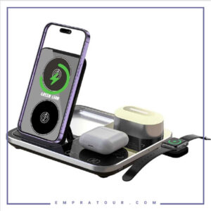 استند و شارژ وایرلس 4 کاره گرین لاین Green Lion 4in1 Wireless Charging Station 2