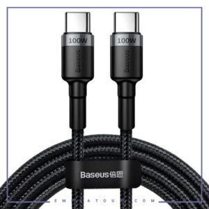 کابل دو سر تایپ سی 100 وات 2 متر بیسوس Baseus Cafule PD2.0 Flash Charging Cable CATKLF-ALG1
