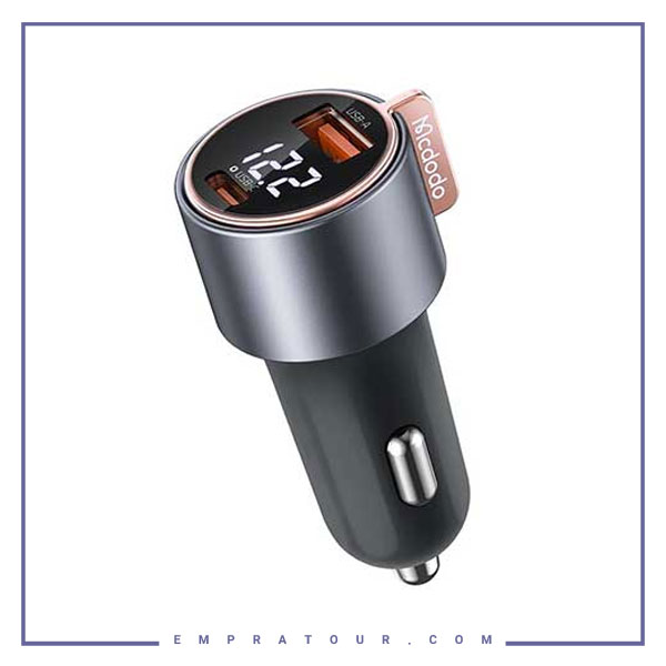 شارژر فندکی 2 پورت 75 وات مک دودو CC-369