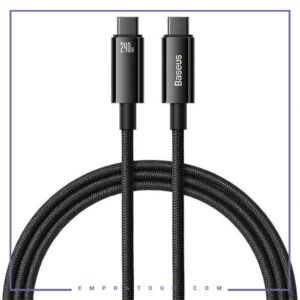 کابل دو سر تایپ سی 240 وات 3 متری بیسوس Baseus Tungsten Gold PD3.1 Fast Charging Data Cable CAWJ040201