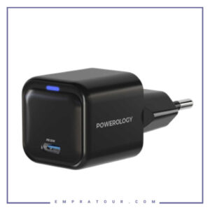 آداپتور شارژ 20 وات پاورولوژی Powerology Ultra-Compact GaN Charger PWCUQC015