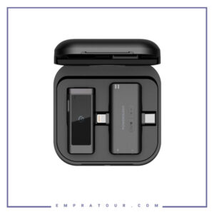 میکروفون بی سیم لایتنینگ و تایپ سی پاورولوژی Powerology Wireless Lavalier Microphone PWMICBK