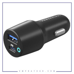 شارژر فندکی دو پورت 53 وات پاورولوژی Powerology Ultra-Quick Car Charger PCCSR005