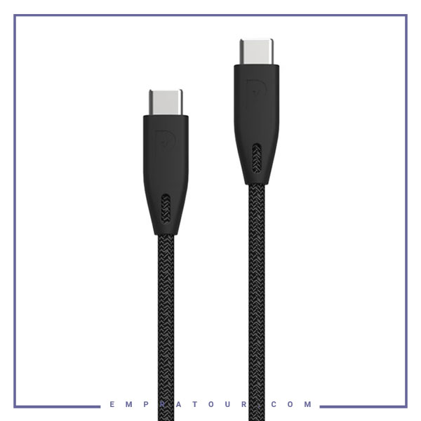 کابل دو سر تایپ سی 100 وات پاورولوژی PBCC2BK
