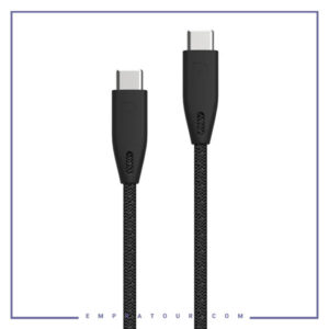 کابل دو سر تایپ سی 100 وات پاورولوژی Powerology Braided USB-C To USB-C Data Cable PBCC2BK