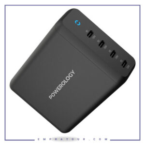 آداپتور شارژ 165 واتی 4 پورت پاورولوژی Powerology GaN Desktop Charger PWCUQC017
