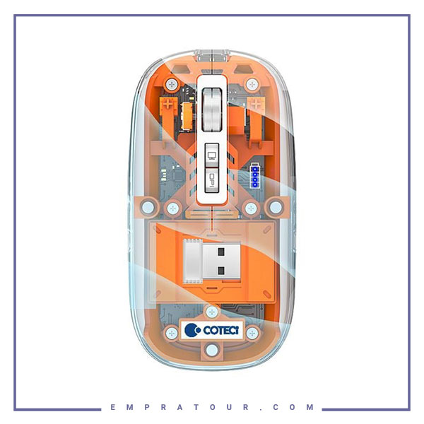 موس بیسیم 3 حالته کوتسی Magic Crystal II Three Mode Mouse 84015
