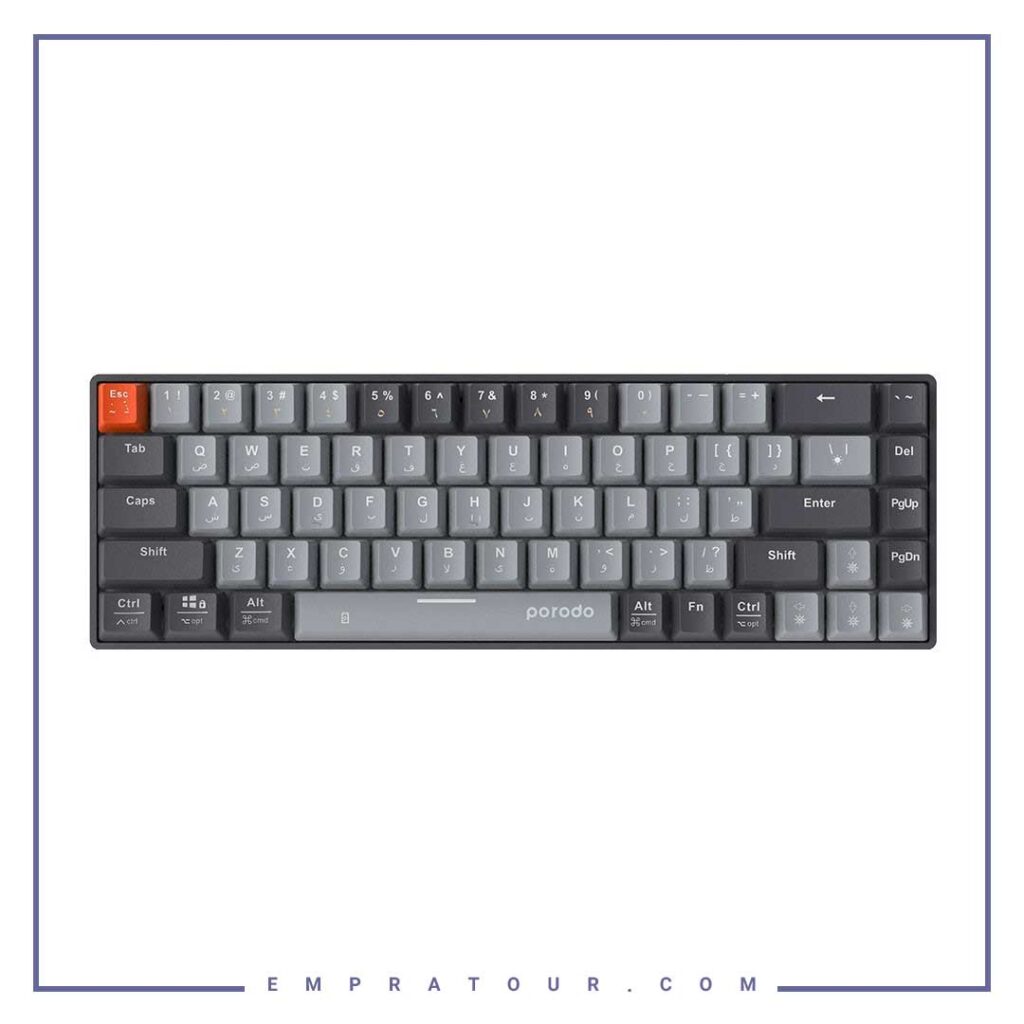 کیبورد گیمینگ مکانیکال بی سیم پرودو Porodo 68-Keys Wireless Mechanical Keyboard PD-MCOKB