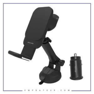 هولدر و شارژر وایرلس همراه با شارژر فندکی پرودو مدل Porodo 3 in 1 MagSafe Car Mount PD-3IN1CMT