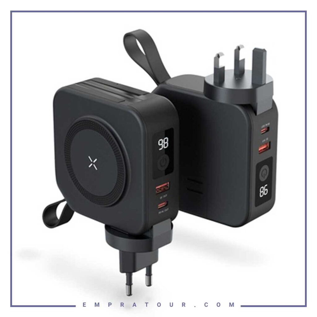 پاوربانک 5 کاره 10000 مگ سیف پرودو Porodo Magsafe 5in1 10000mAh Power Bank PD-PBFCH028