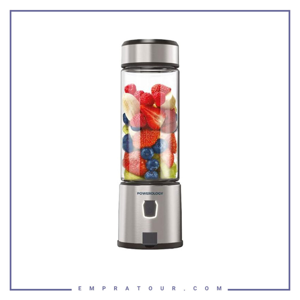 مخلوط کن شارژی 6 تیغه پاورولوژی Powerology 6 Blades Portable and Rechargeable Juicer and Blender P6BPJBK