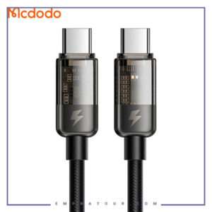 کابل شارژ دوسر تایپ سی قطع کن دار 100 وات مک دودو Mcdodo Auto Power Off Type-C To Type-C Cable CA-2841