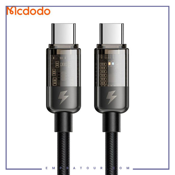 کابل شارژ دوسر تایپ سی قطع کن دار 100 وات مک دودو Mcdodo Auto Power Off Type-C To Type-C Cable CA-2841