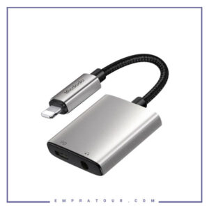 تبدیل لایتنینگ به جک 3.5 میلیمتری و لایتنینگ مک دودو Mcdodo 2in1 Lightning To DC3.5 & Lightning Audio Adapter CA-5540