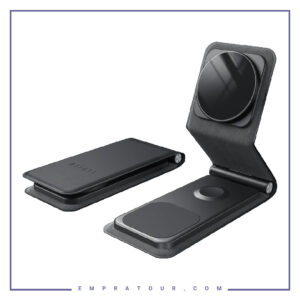 استند و شارژر وایرلس رو میزی لولو  Levelo Arch Trio MagSafe Wireless Qi Compact Charging Stand