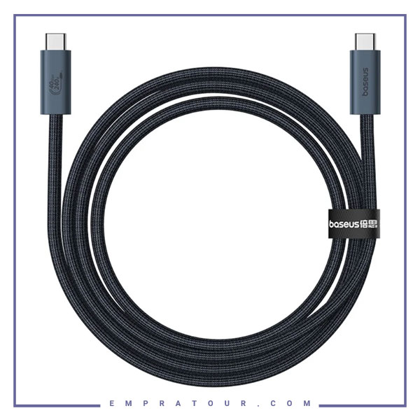 کابل دو سر تایپ سی 240 واتی 1 متری بیسوس Baseus Flash Series 2 USB 4 Data Cable P10311803111