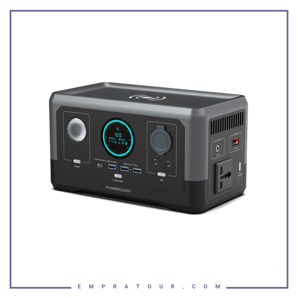 پاورژنراتور 300 وات پاورولوژی Powerology Portable Power Generator Fast Charging 76800mAh 300W PPBCHA40