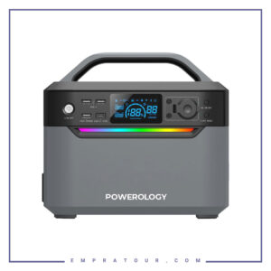 پاورژنراتور قابل حمل 600 وات پاورولوژی Powerology 120000mAh Portable Power Generator Fast Charging 384Wh 600W