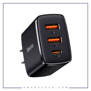 شارژر دیواری سریع 30 وات بیسوس Baseus 30W Compact Quick Charger 2U+C CN CCXJ-C01