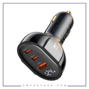 شارژر فندکی 3 پورت 128 وات مک دودو Mcdodo Digital Display Fast Car Charger CC-4450