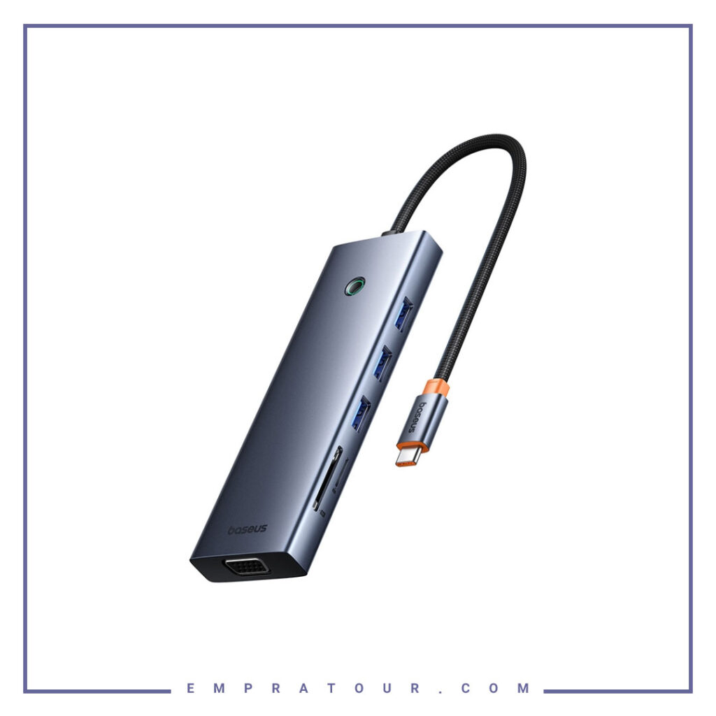 هاب تایپ سی 10 پورت بیسوس Baseus UltraJoy Series 10 in 1 Type-C Port HUB Docking Station B0005280C811-00