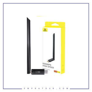 دانگل وای فای دو باند آنتن دار بیسوس Adapter Baseus FastJoy 650Mbps WiFi Adapter B01317600111-02