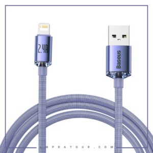 کابل شارژ USB به Lightning بیسوس 2 متر Baseus Crystal Shine USB to iP CAJY000101