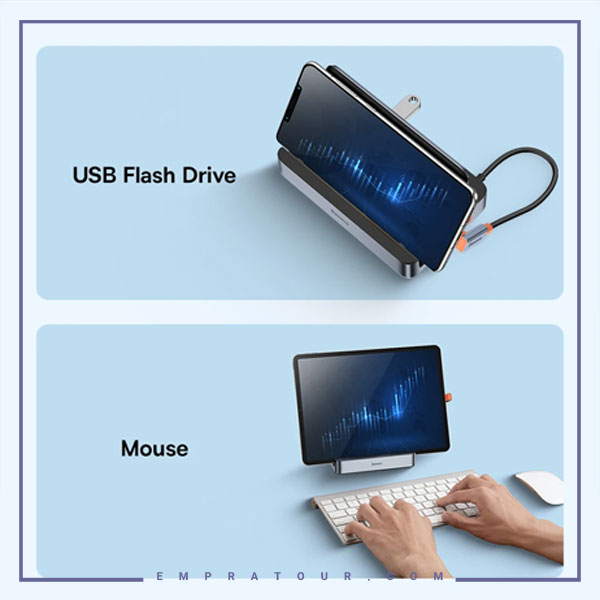 هاب تایپ سی 7 پورت بیسوس  BS-OH116