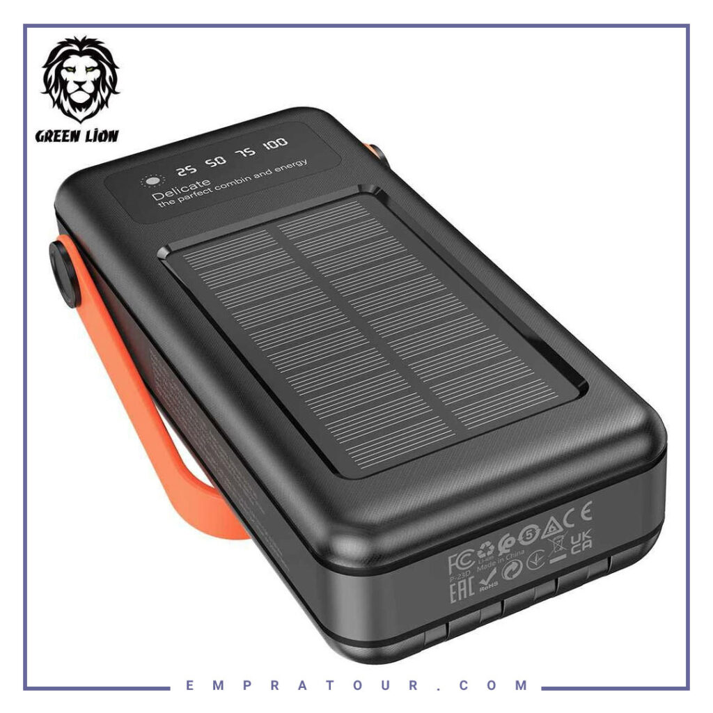 پاوربانک خورشیدی 30000 گرین لاین Green Lion Solar Portable Power Bank GNSOLAR30PBBK