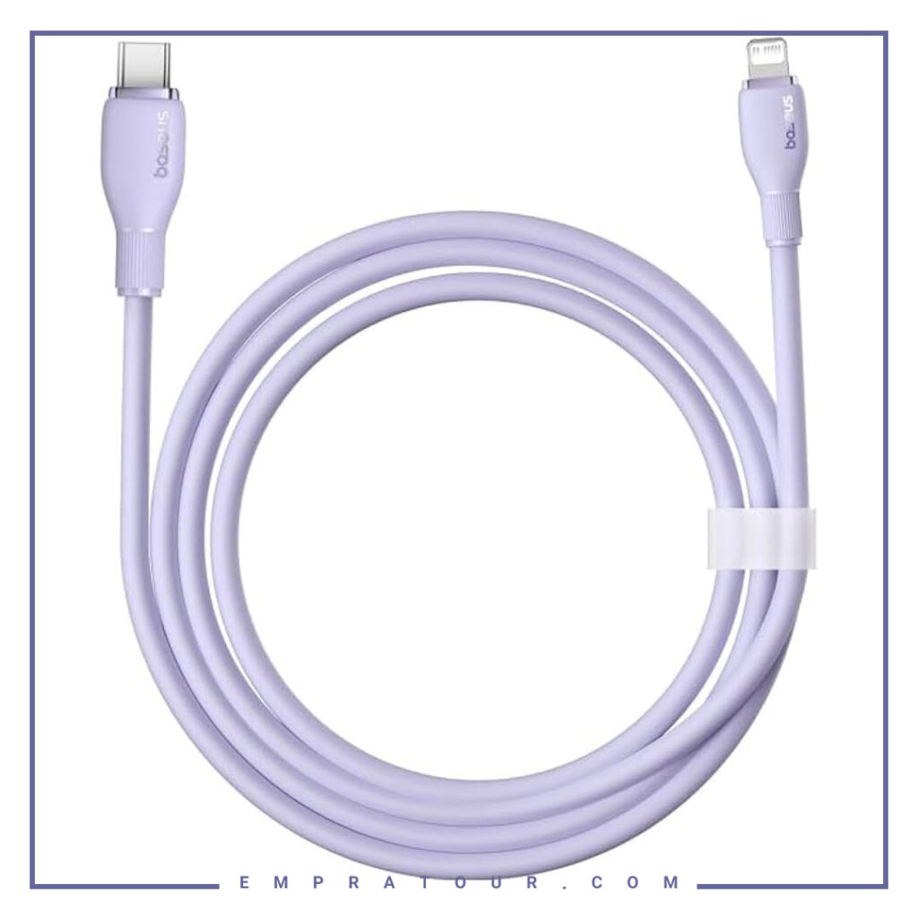 کابل فست شارژ لایتنینگ به تایپ سی بیسوس  Baseus Pudding Series Cable Type-C to IP 20W CB000053