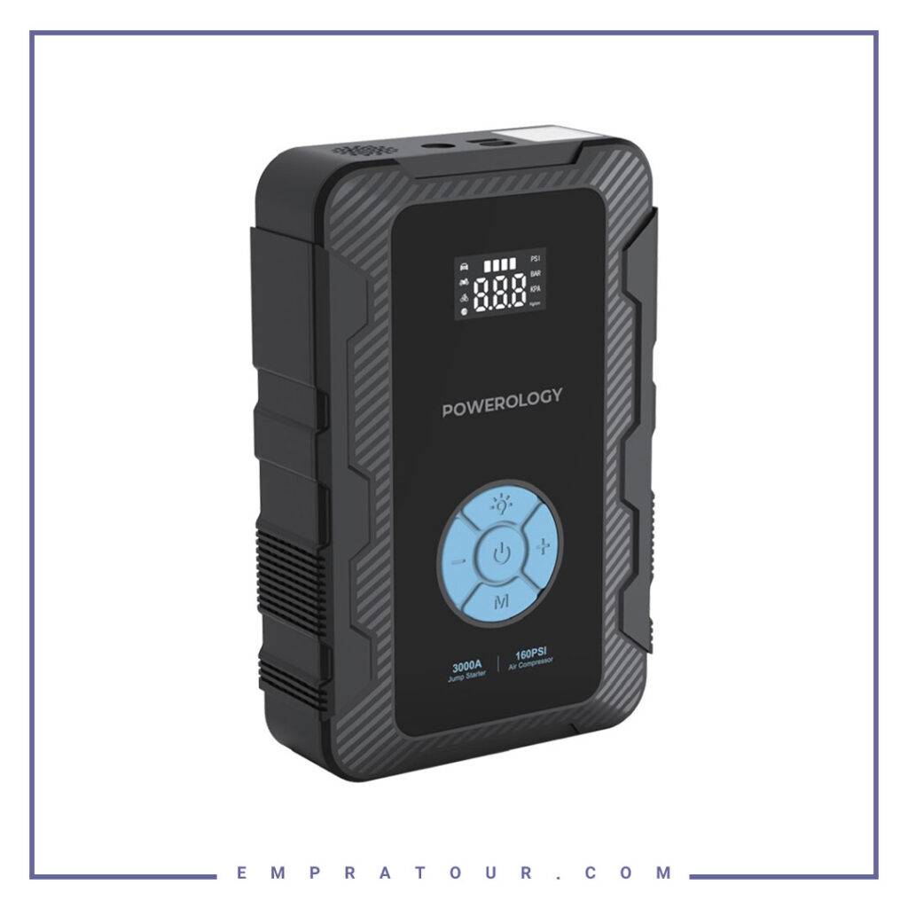 پاوربانک و جامپ استاترت 20000 پاورولوژی Powerology Jumpstart with Air Pump PPBCHA43