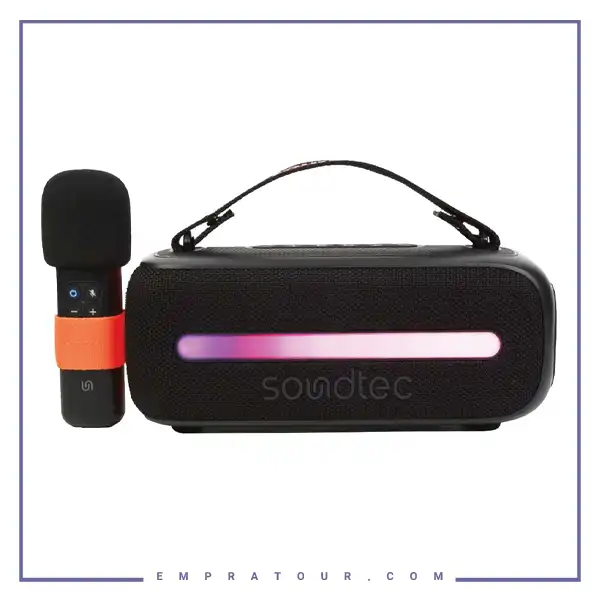 اسپیکر 24 واتی کارائوکه ساندتک پرودو Porodo Soundtec portable Speaker & Mic Gala PD-ST14WSM