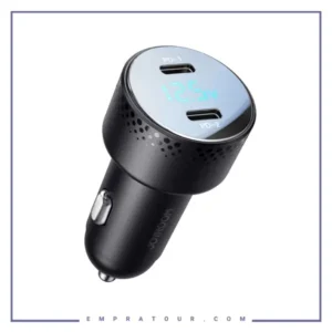 شارژر فندکی دو پورت 70 وات جویروم JOYROOM  70W Digital Display Car Charger JR-CCD02