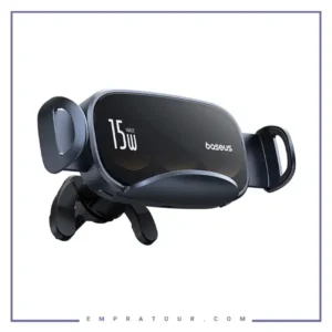 هولدر دریچه کولر و شارژر وایرلس 15 وات بیسوس Baseus LightChaser Electric Car Mount BS-CM029