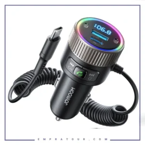 اف ام پلیر و شارژر فندکی 60 وات دو پورت جویروم JOYROOM Car Wireless FM Transmitter JR-CCB02