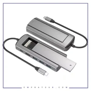 هاب و باکس هارد m2 کوتسی COTECi 6-in-1 type-c Hub &Disk Storage M.2 SSD 16029