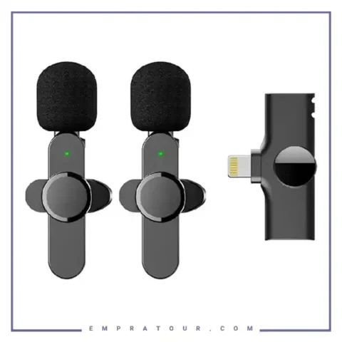 مکروفون یقه ای وایرلس لایتنینگ پک دو عددی کوتتسی COTETCI Wireless Microphone 74007